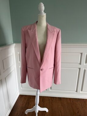 Saint Laurent Pink Single-Button Blazer